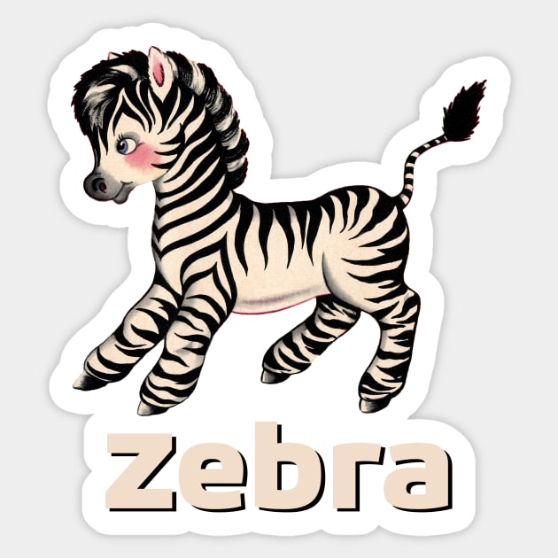 Cute Baby Zebra design perfect for children Sticker by LittleBean